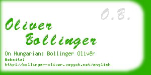 oliver bollinger business card